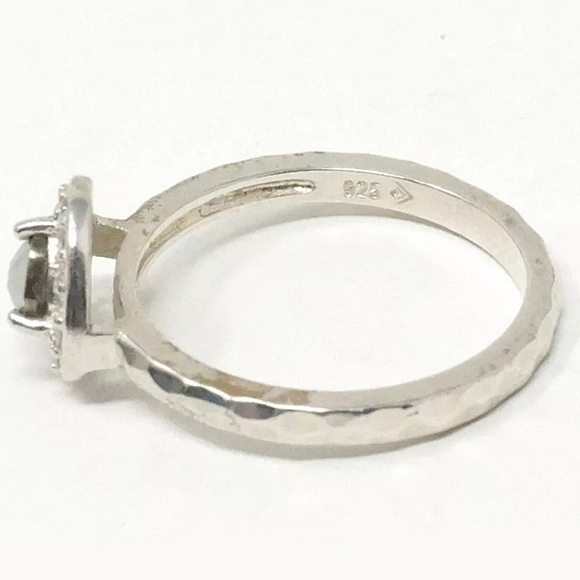 Silpada 925 Sterling Silver Hematite CZ Jubilee Ring R2994 - Picture 3 of 7